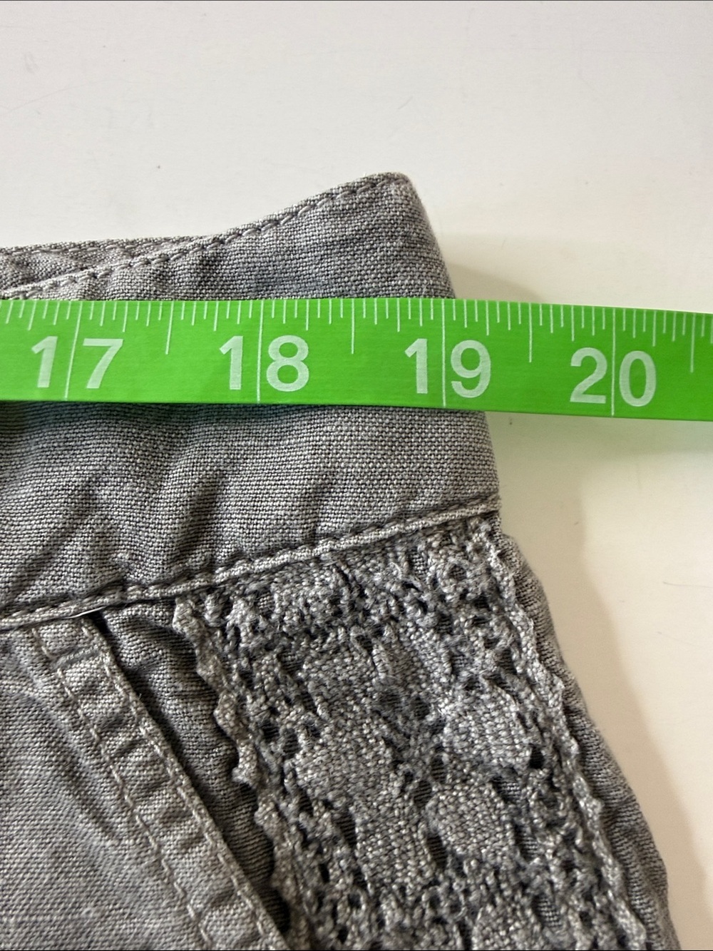 Sundance Linen / Cotton Blend Utility Shorts Gray Size 16 - Picture 9 of 13